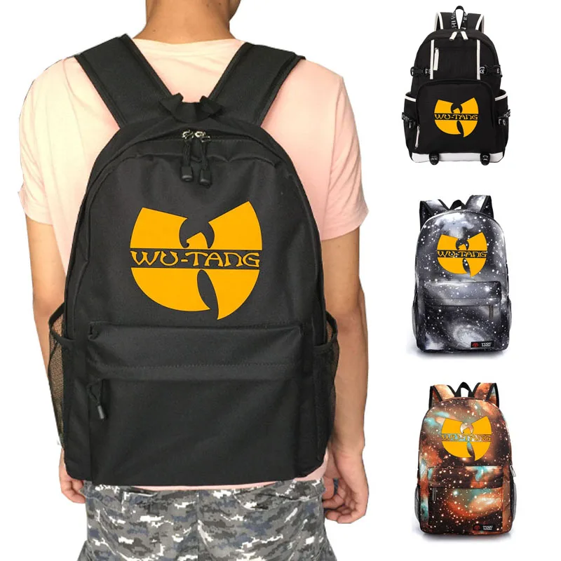 comprar Wu Tang Clan HOP Rap backpack estudante da escola saco de escola saco Notebook mochila Lazer mochila Diariamente