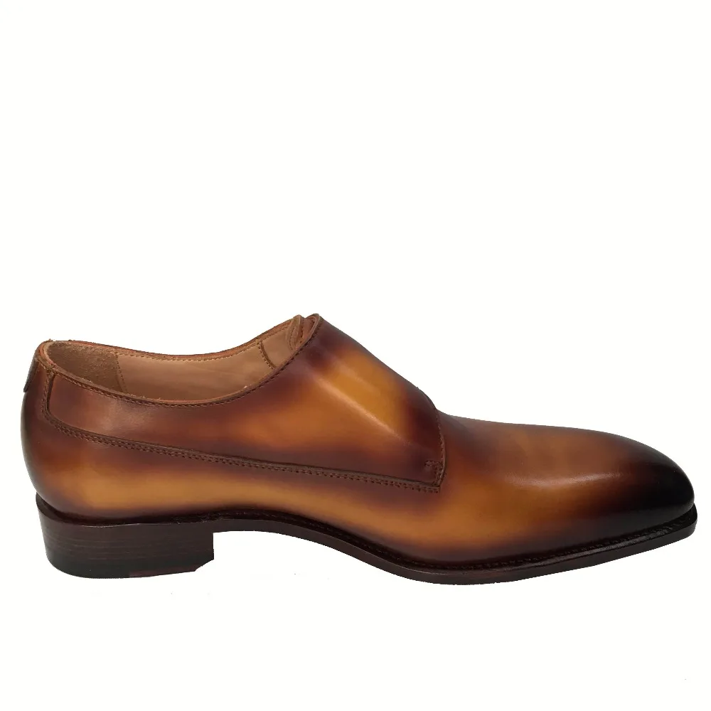 Monge Brown Duplas Welted Goodyear Luxo Sipriks Amarelo 35 Alças Sapatos Patrão De Yellow Genuíno Mens 45 Hipster Marrom Marca Couro XAnqxPHR