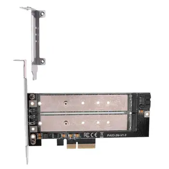 

PCI-E add on Card B-key+M-key M.2 NGFF+NVME Dual Interface m.2 NGFF SSD PCIE Adapter Card For SATA M2 /For NVME PCIE M.2