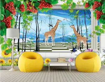 

3d wallpaper custom mural non-woven wall stickers TV cartoons and fresh scenery sofa background wall 3d wall murals wallpaper