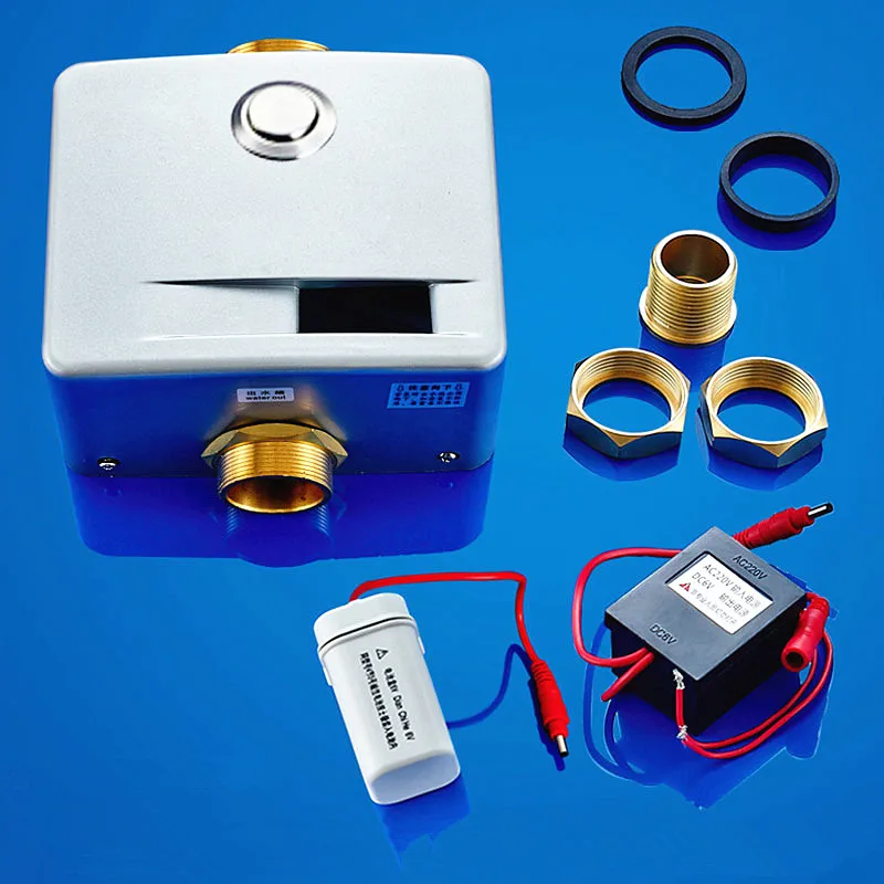 

AC/DC induction stool flusher with manual button,toilet Squat Pan Automatic sensor flush valve with water volume adjust,J18118