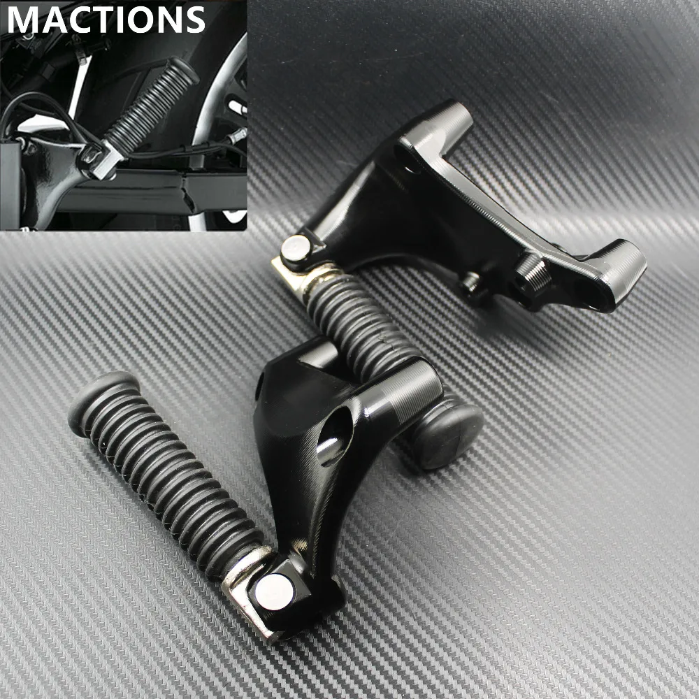 Motorcycle Black Passenger Rear Foot Pedal Mounts Foot Peg For Harley