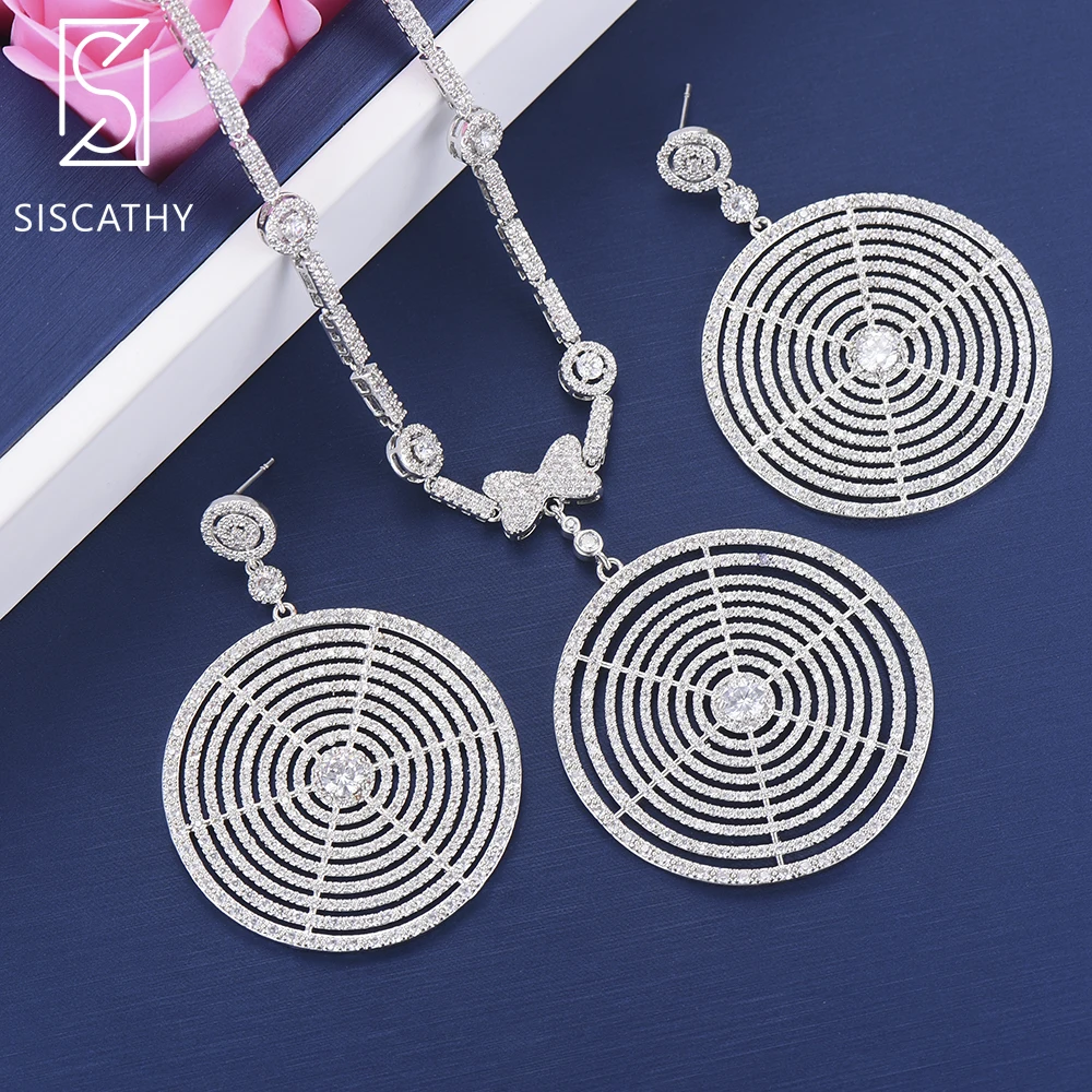 SISCATHY Роскошные геометрический Форма длинные Длинные Висячие серьги цепи