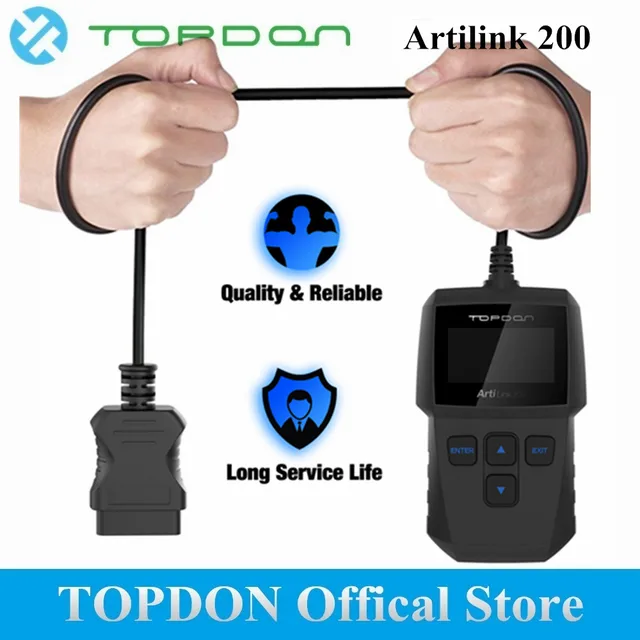 Cheap TOPDON Artilink 200 AL200 OBD2 Engine Universal Car Code Reader and Scan Tool OBD II Scanner Diagnostic Tool OBD2 OBD Scan