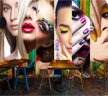 Beibehang – papier peint 3D sur mesure, papier peint mural HD rétro pour salon de beauté et salon de coiffure