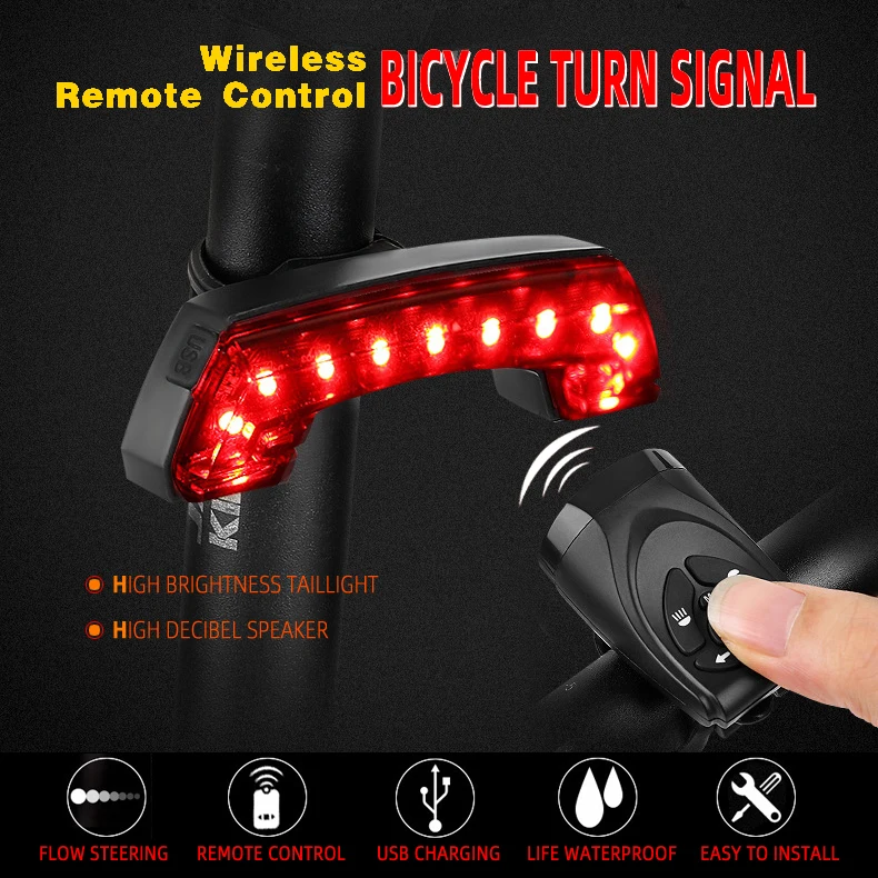 

xlite100 wireless remote control steering bicycle gub taillights USB charging riding with speaker bell giyo Bicycle Ligh