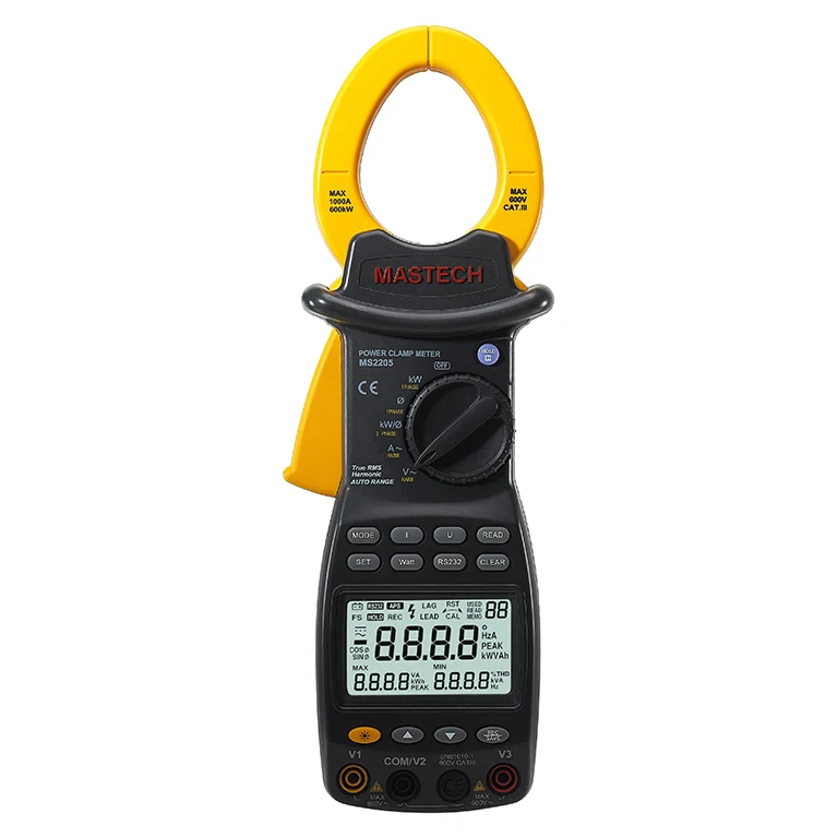 

Digital Power Clamp Meter Multimeter MS2205 True RMS And LBD AC DC Voltage Current Active Apparent Reactive Power Hamonic Tester