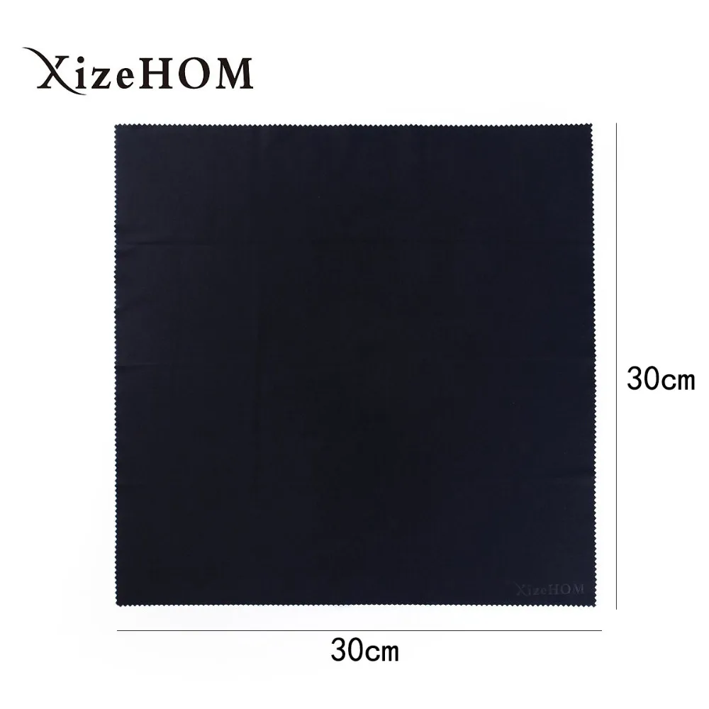 

XizeHOM 30*30cm /2 pcs Large Microfiber Eyeglasses Cloth Sunglasses Eyewear Specs Cleaning Cloth Glasses Black Clean Lens cloth