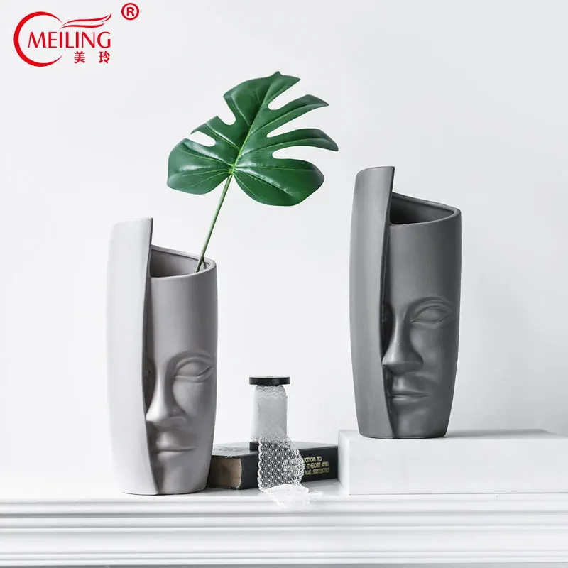 Creative Head Vase Decoration Home Personalized Ceramic Vases