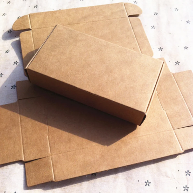 

High Quantity 20Pcs 11x6x2.2cm Kraft Gift Boxes Blank Paper Box Jewelry Necklace Boxes Cardboard Display Gift Boxes Paper H2095