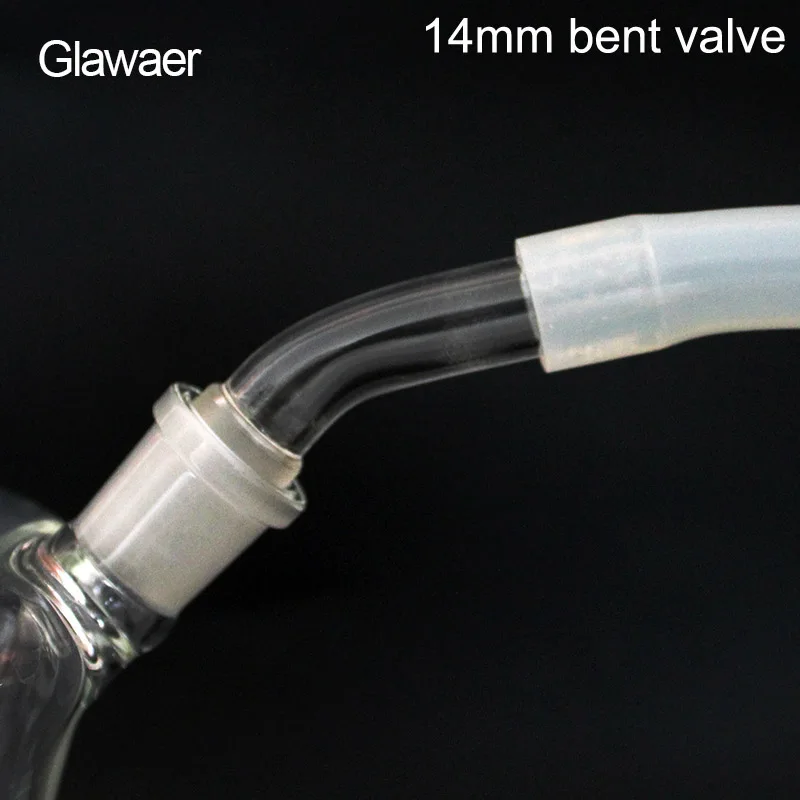 5 pçs/lote vidro hookah shisha 14mm dobrado válvula de contato evitar
