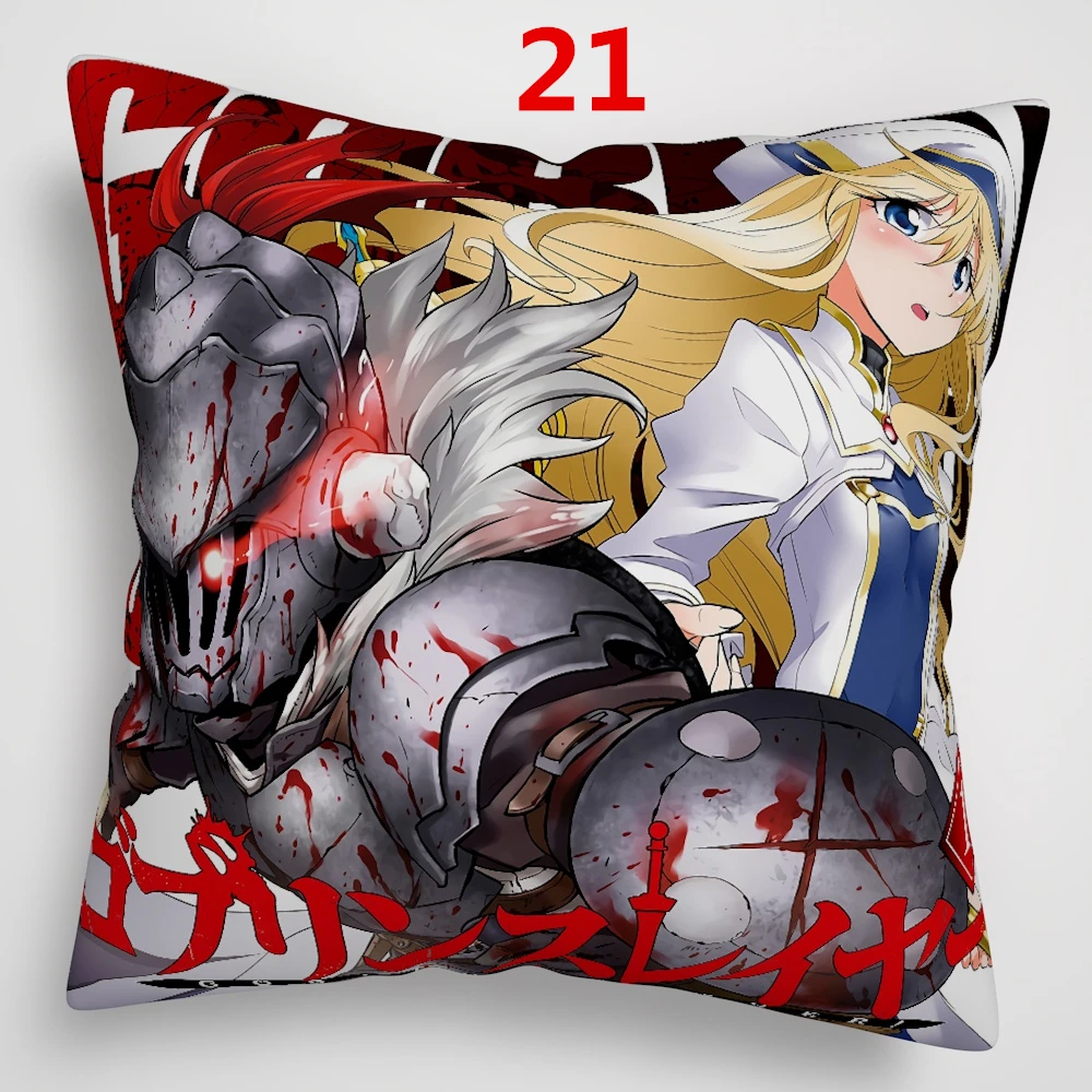 21 Suef Аниме Манга Гоблин Slayer аниме Двусторонняя крышка диванная Подушка 16x16 дюйм(ов) 40x40 см - Цвет: 21