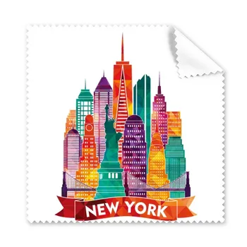 

5 Pcs USA America Beautiful Castle Landmark Architecture Illustration Glasses CleaningCloth Phone Screen Cleaner Superfine Fiber