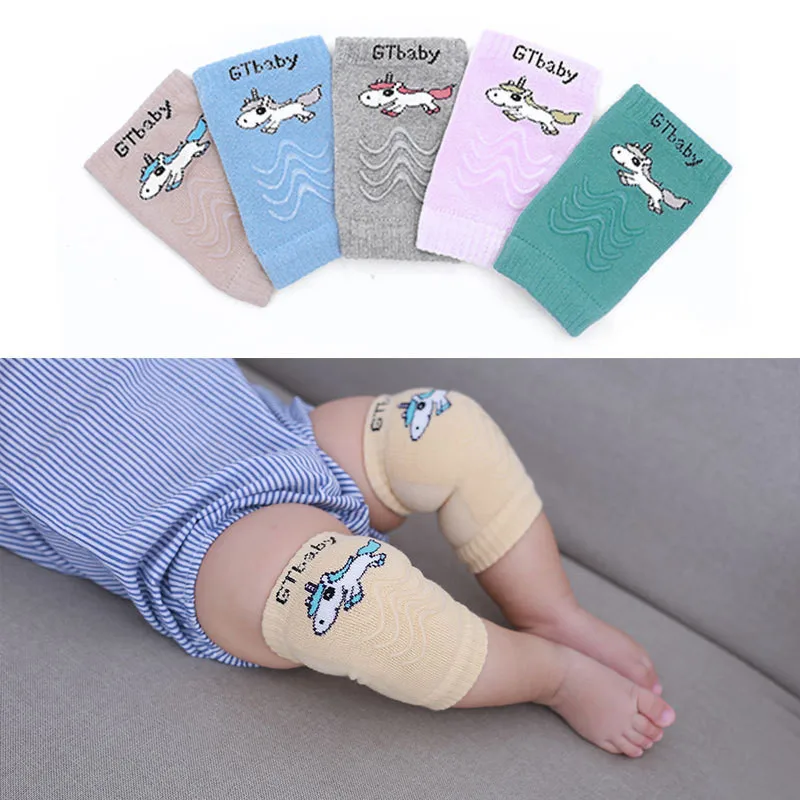 New Children's Leg Warmers Knee Pads Elbow Cushion Baby Crawling Toddler Cotton Non Slip Unicorn