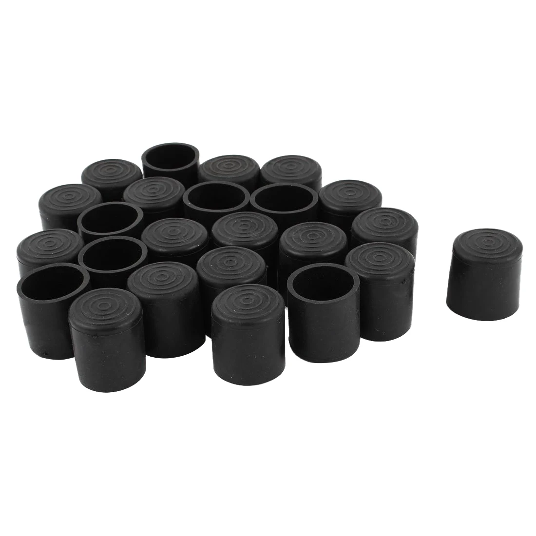 

Hot Sale 24pcs 22mm Inner Dia PVC Round Foot Cover Cup for Furniture Black