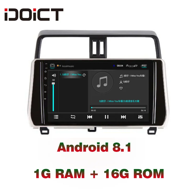 IDOICT Android 8.1 Car DVD Player GPS Navigation Multimedia For Toyota Land Cruiser Prado 120 Radio 2018 car stereo          