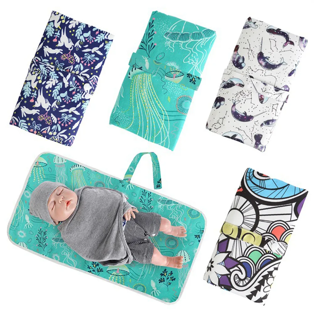 

Baby Nappies Changing Mat Foldable Portable Waterproof Soft Newborn Infant Diaper Changing Pad Travel Babay Care