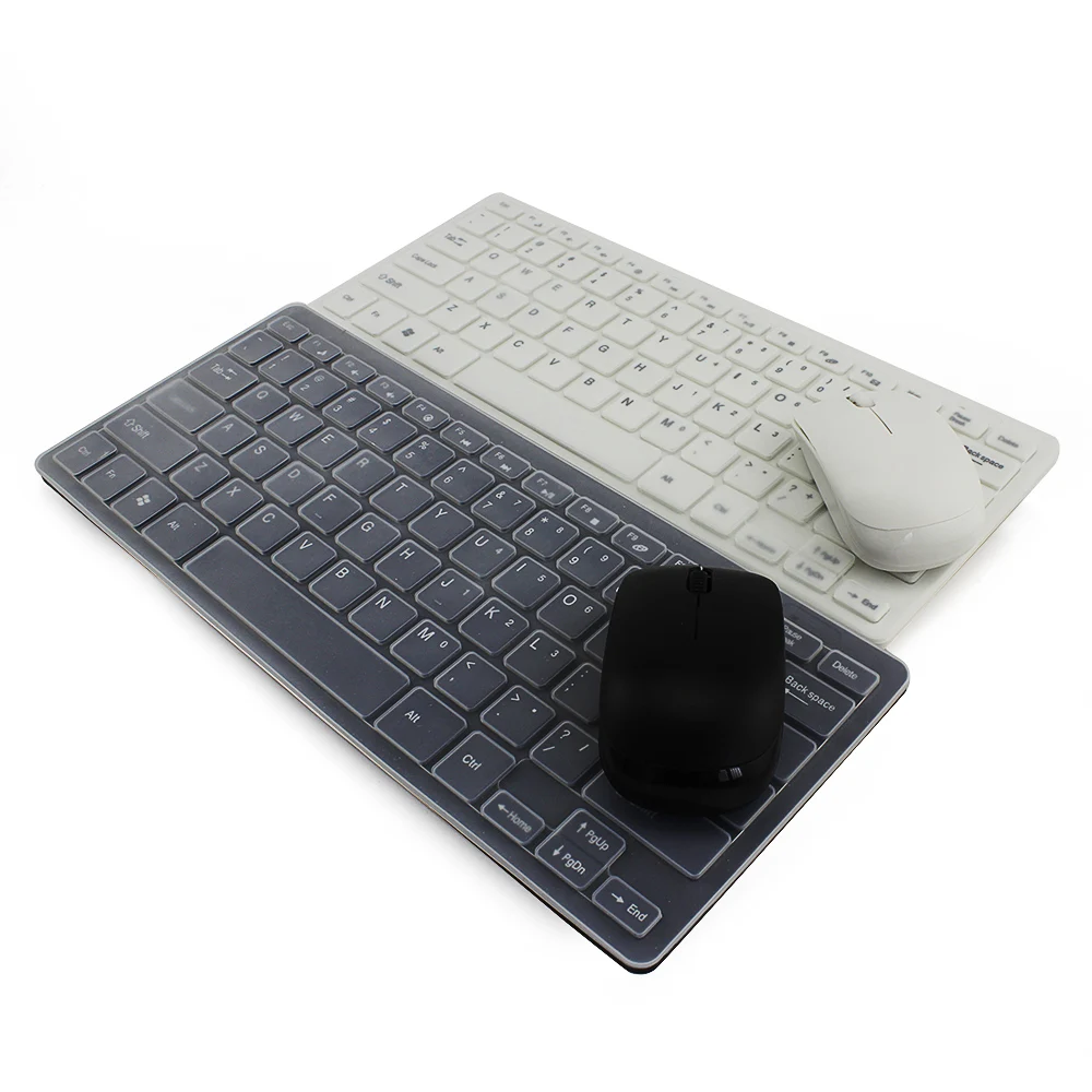 Cheap Keyboard and Mouse Set Super Thin Slim Mini Wireless 3.0 Keyboard for Windows Mac Laptop PC Android Smart Phone 2 Colors