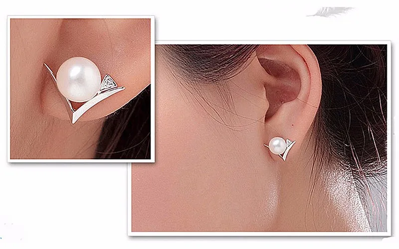  925 sterling silver stud earring for women pearl fine jewelry ED0366.2 (6)