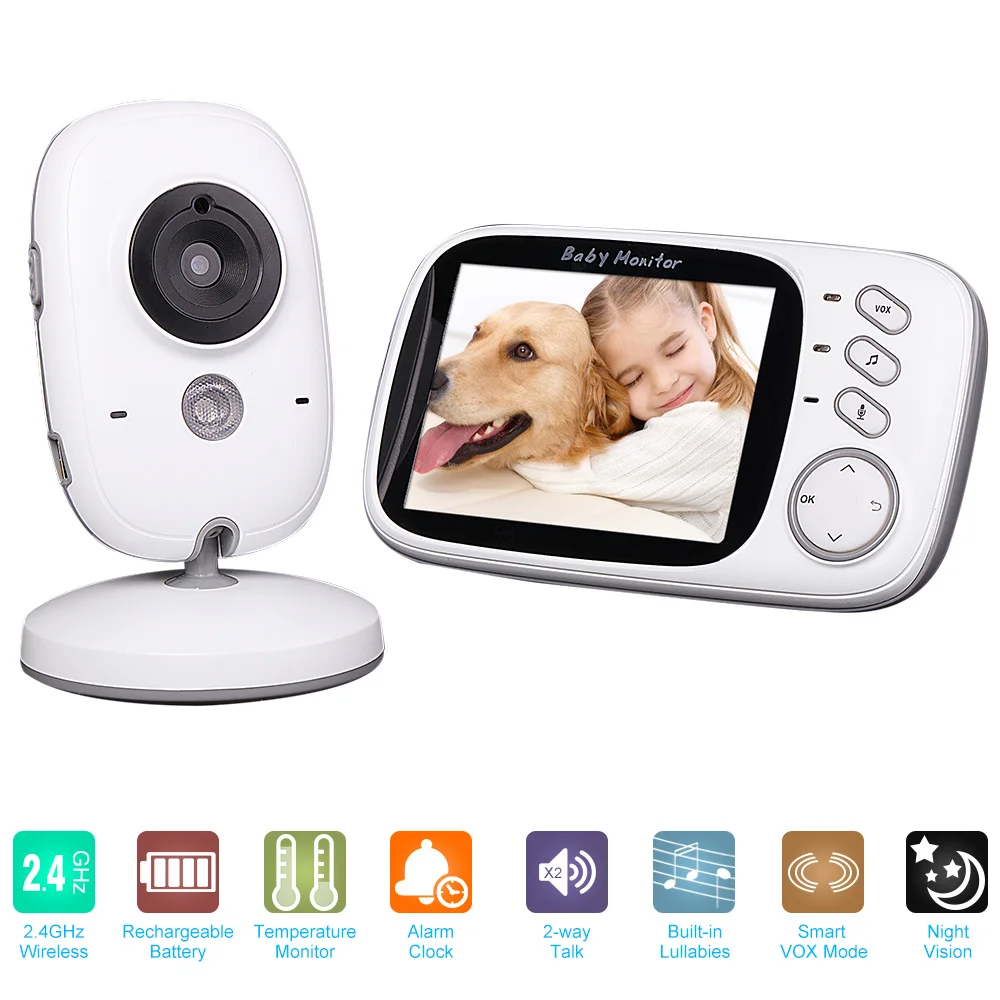 3.2inch LCD Monitor Wireless Baby Sleep Monitor VOX