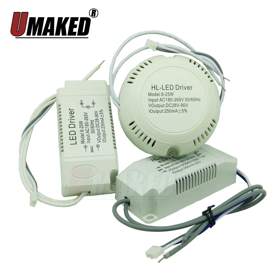 8W12W24W36W LED ceiling driver, AC180 265V LED transformer, single