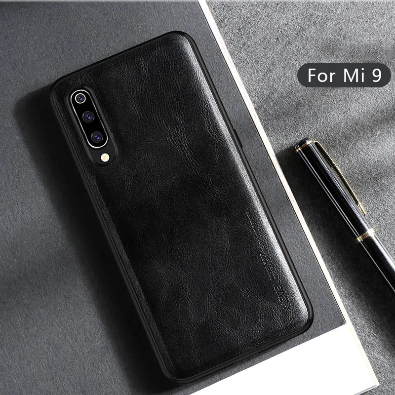 X-Level кожаный чехол для Xiaomi mi 9, мягкий силиконовый чехол для телефона Xiaomi mi 9 mi 9, чехол - Цвет: Black