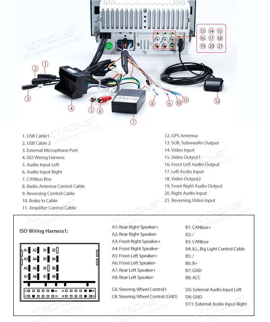 Cheap XTRONS 7" Android 8.1 Octa Core Car DVD Player Radio GPS USB Stereo OBD for Ford Focus II Mondeo S-Max C-Max Galaxy II Kuga 2011 19