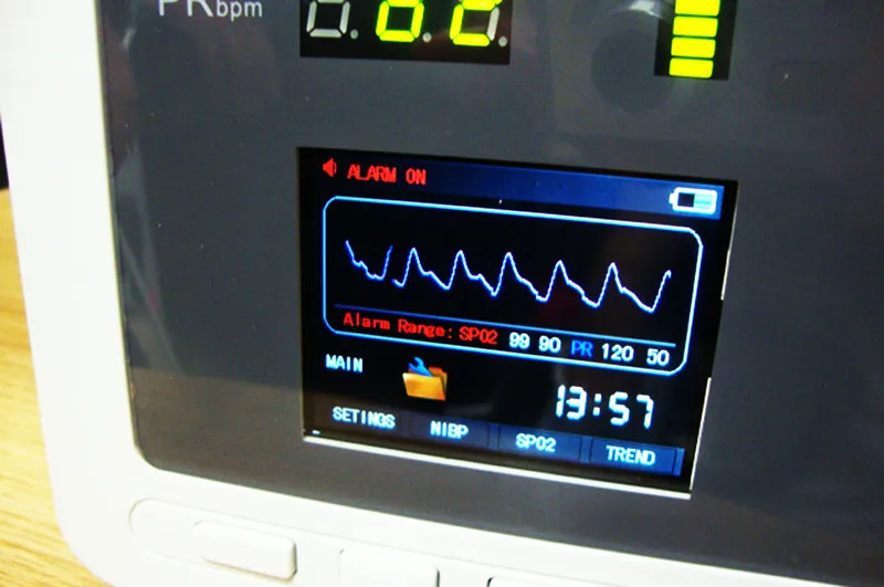 Портативный монитор пациента w NIBP SPO2 Пульс крови кислородный частота домашнего использования жизненные знаки монитор пациента