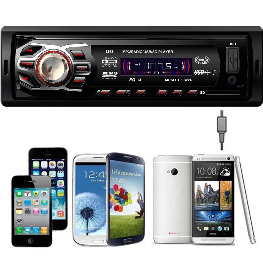 

Car Mp3 Player 87.5mhz-108.0mhz In Dash Car Audio Stereo Head Unit MP3/USB/SD/AUX/FM APR04
