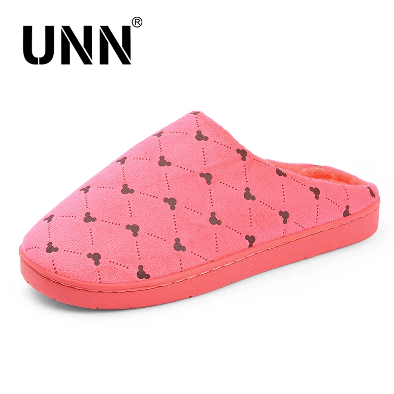 

UNN Soft Plush Cotton Cute Slippers Shoes Non-Slip Floor Indoor House Home Furry Slippers Women Shoes For Bedroom Plus Size 5-10