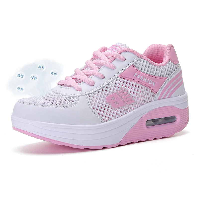 Женская обувь для тенниса; Tenis Mujer; Новинка года; сезон весна; Tenis Plataforma; женские устойчивые спортивные кроссовки для фитнеса; женские кроссовки - Цвет: Розовый