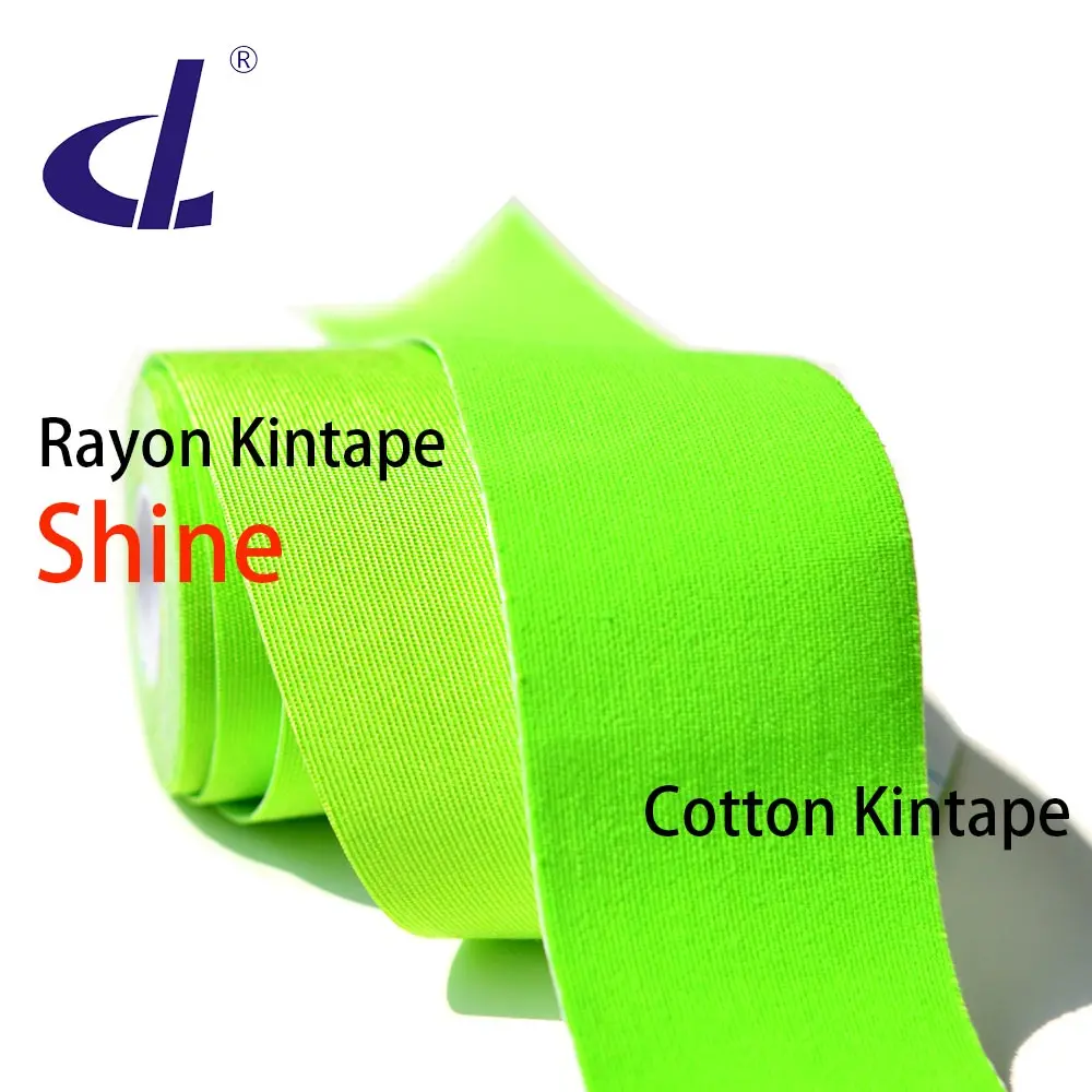DL Rayon Kintape (Synthetic Kinesiology Tape Pro) 5cm x 5m Wrist Support with 18 Applications Taping Guide Manual of Sports