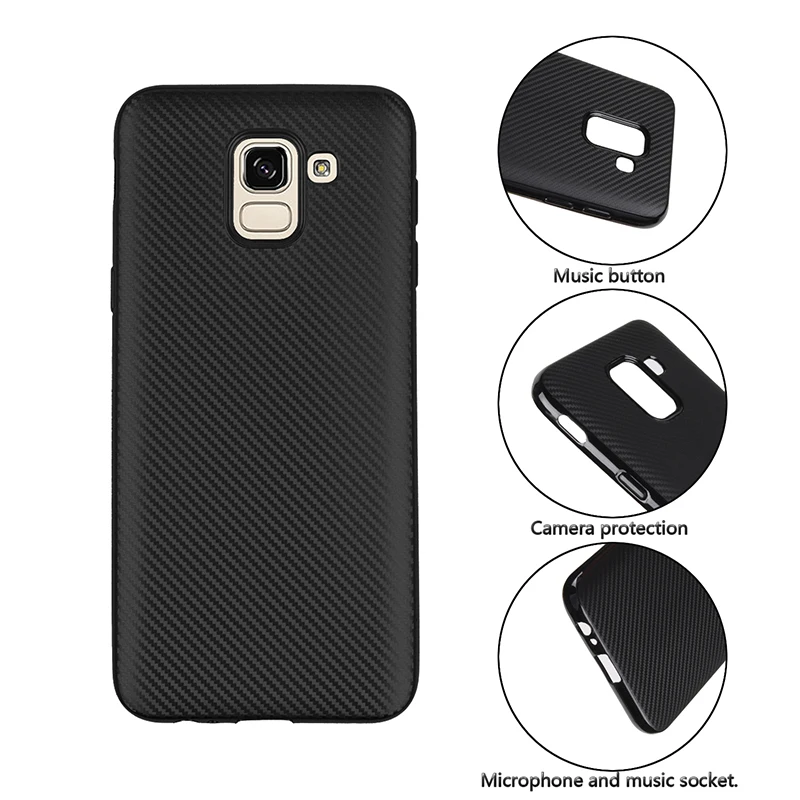carbon fiber silicone cases samsung galaxy j6 2018 (5)