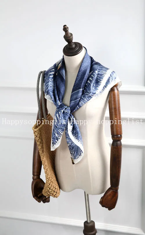 Элегантный бренд ручной работы 100% саржевый шелковый шарф TWIC-80152