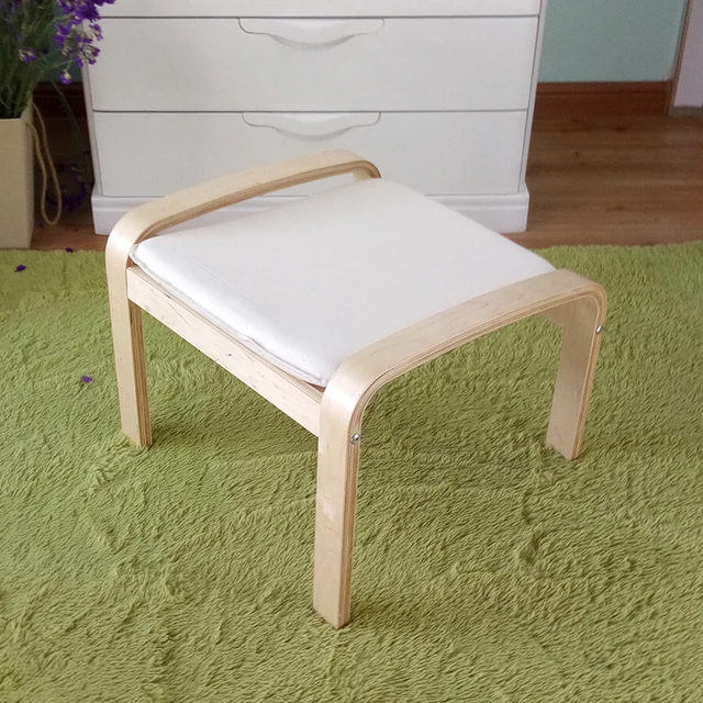 Comfortable Wooden Stool Ottoman Footstool With Cushion Living Room Comfortable Wooden Stool Ottoman Footstool With Cushion Living Room Furniture Plywood Small Wood For Rocking