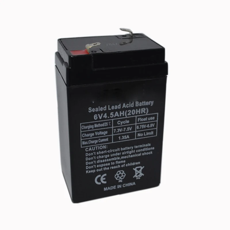 6V 4.5AH Battery Sealed Storage Batteries Lead Acid Rechargeable Power Supply for LED Light Toy Car Baby Carrier