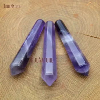 

Faceted AmethystsCrystal Point Single Hexagonal Prism Amethysts Healing Chakra Loose Stone Cabochon Wire In 50x10 mm PM9633