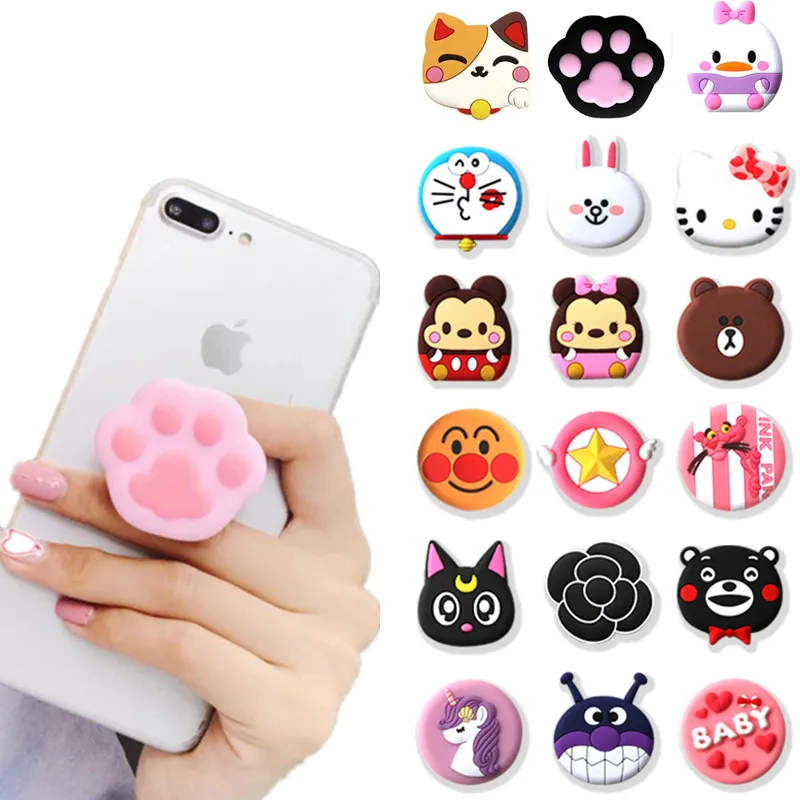 

wholesale socket Universal mobile phone stretch bracket Cartoon air bag Phone Expanding phone Stand Finger car phone Holder