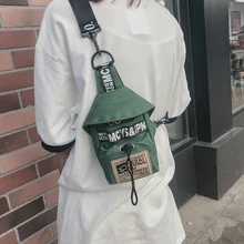 Новинка, Женская мультифункциональная сумка на плечо в стиле ретро с буквенным принтом зеленого цвета, женские холщовые Сумки для телефона, маленькая сумка с ремнем, крутая сумка на грудь