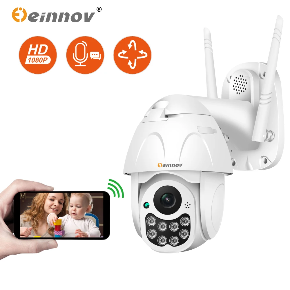 

Einnov Wifi IP Camera Wireless Security Camera Outdoor 1080P HD Full Color Night Surveillance Camara Audio Onvif 2MP P2P Yoosee