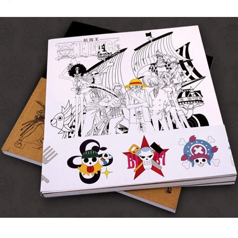 Хит! Одна штука аниме цветная книга для детей взрослые &quotАнтистресс&quot граффити