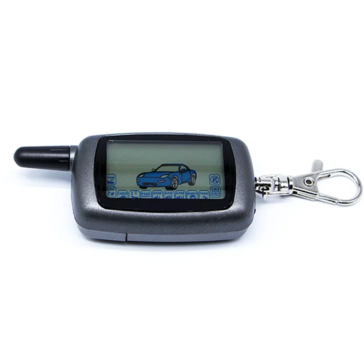 

car keychain starline A6 car remote for A6 lcd remote two way car alarm system /FM transmitter