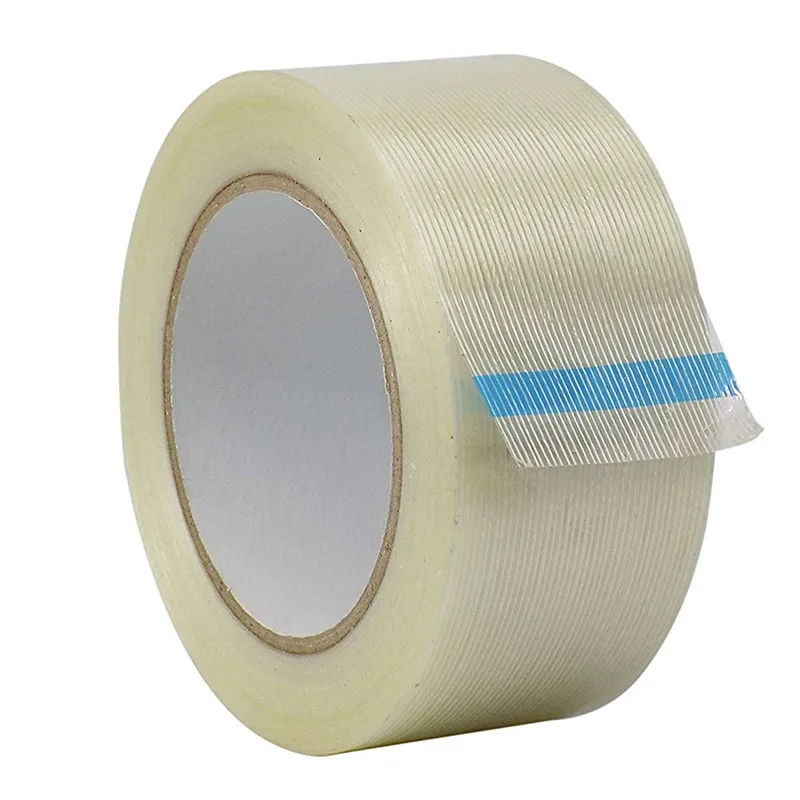 

1pcs Strong glass fiber tape transparent striped strong single side mono mesh adhesive tape 1pcs 50M free shipping for pack