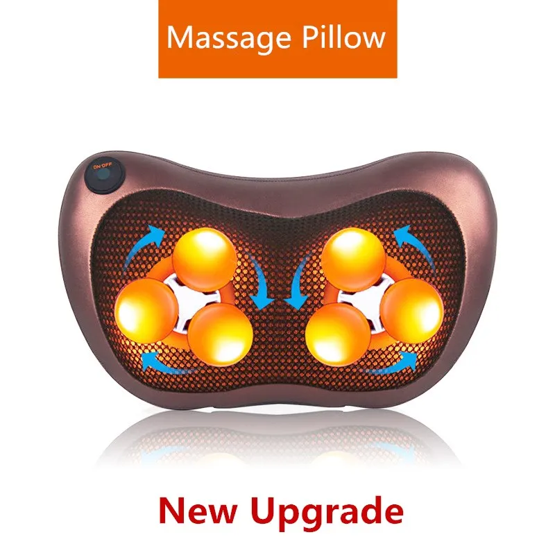 New Upgraded Home Car Dual use Electric Infrared Heating Massage Pillow