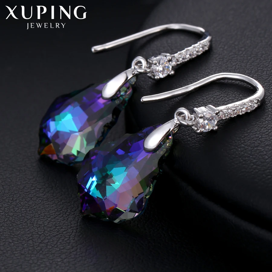 11,11 предложения Xuping, модные серьги, высокое качество, кристаллы от Swarovski, цветное покрытие, очаровательный дизайн для женщин, подарок M23-92538