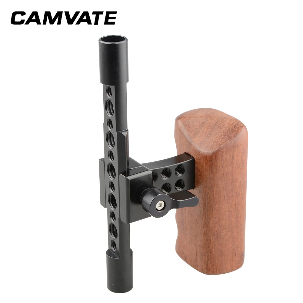 

CAMVATE NATO Wooden Handgrip (Right Side) & 15mm Aluminum Cheese Rod C2052