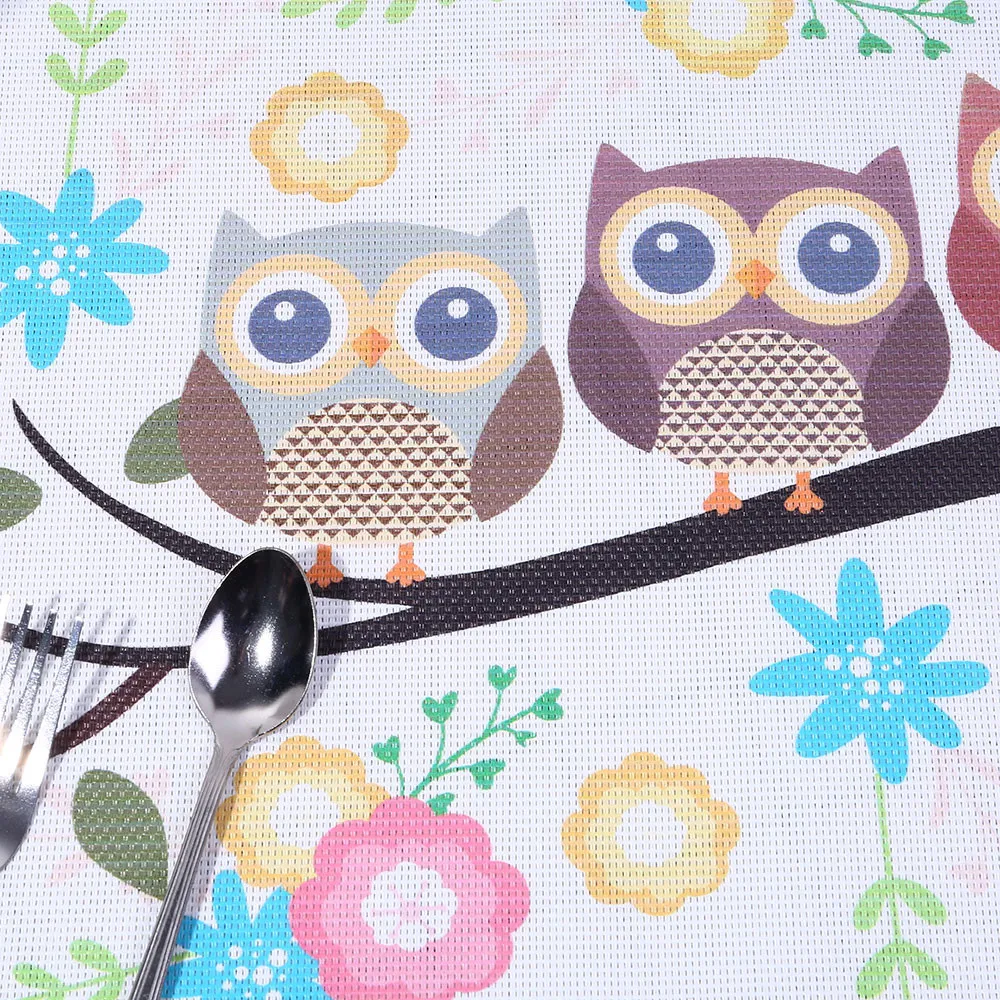 Красочные шаблон Placemat совместимый Crossweave изоляции моющиеся Таблица стола водонепроницаемый теплоизоляция кухня 19MAY23
