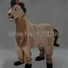Талисман 2 Человек Коричневый Лошадь костюм талисмана необычные платья на заказ фантазии косплей костюм тема mascotte карнавальный костюм комплекты