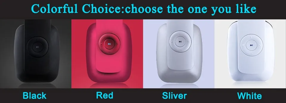 August EP636 Wireless Stereo Bluetooth Headphones Black,Red,White,Silver