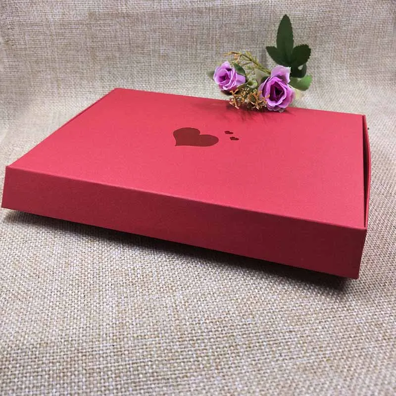 24 шт. стиль Happy Mather Day BOX красное сердце больше расширение Свадебные любимые коробки белая Роза дизайн картонные коробки 20x15x2,5 см - Цвет: Red